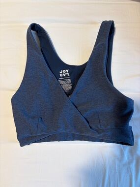 JoyLab Blue Heathered Racerback Sports Bra